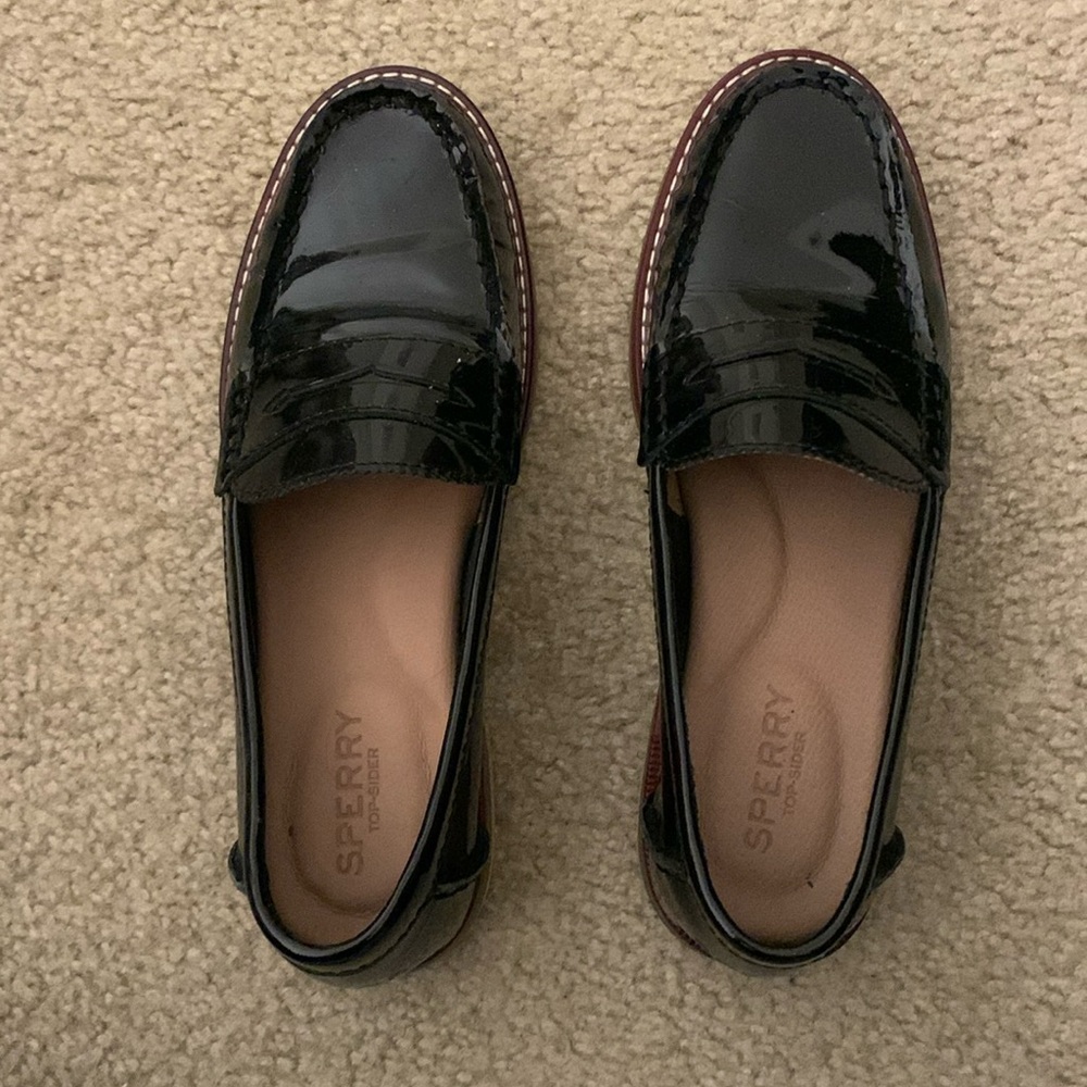 Sperry Black Leather Penny Loafer | Size 5